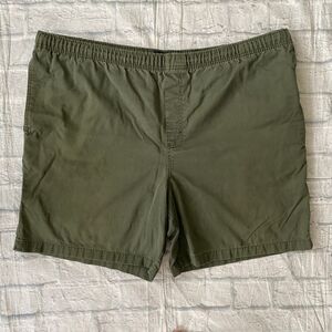 Puritan men XL Pull on flat front chino shorts w/elastic waist & drawstring